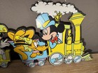 Vtg 80   s Disney Train Wall Hanging Decor Mickey Minnie Donald Duck Nephews Pluto