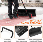 Snow Shovel With Wheels heavy Duty Steel Snow Shovel Pusher For Driveways sidewa