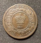 1864 Nova Scotia One Cent  Cool Coin  Enn Coins