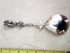 Large Hanau Germany 8  Figural Couple 800 Silver Spoon