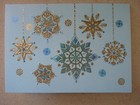 Papyrus Christmas Holiday Greeting Cards  9  Ct Embellished Snowflakes Glitter