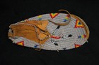 Vintage 19th Century Native American Beaded Colorful Leather Moccasins Handmade