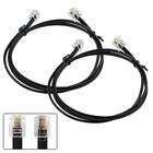 Phone Cable 3 Feet Short Telephone Line Cord With Rj11 6p4c 3 Feet 2 Black