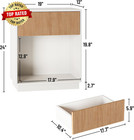 Fluted Nightstands Set Of 2  Modern Bedside Table With Drawer And Storage Shelf 