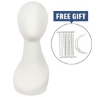 Matte White Female Mannequin Wig Head Shoulder Bust Display Hair Hat Mask Ab-w