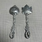 Arthur Court Grape Vine Leaf Serving Set Spoon And Fork Salad Set Aluminum 1997