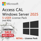 Microsoft Windows Server 2025 - 5 User Client Access Licenses  cals  Brand New
