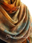 100  Cashmere Pashmina Scarf Women Birch Art Shawl Winter Gift 78x39 