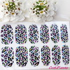 Nail Art Self Adhesive Full Finger Nails Polish Wrap Sticker Leopard Glitter Lp2