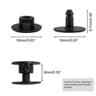 Deshionew 8 Sets Replacement Rivets  Clogs Shoe Strap 16 Mm   0 63 In  Black 