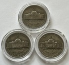    3 Coin Lot   Jefferson   Silver  wartime  Nickel  5 Cents      35  Silver   
