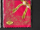 New  Vintage 80 Christmas Holiday Luncheon Fashion Paper Napkins Red Gold Bells