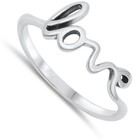 Love Script Written Classic Cute Ring New  925 Sterling Silver Band Sizes 4-10