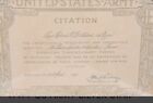 Wwi Aef Citation Of Merit -  silver Star  - Signed By Gen  Pershing W  Research
