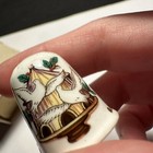 Twelve Days Of Christmas Ceramic Thimble Collectible Day 2 Two Turtle Doves