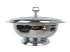 Vintage Kromex Chrome Silver Tone Round Lidded Serving Dish Parties Events 1960s
