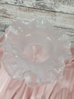Antique Victorian Etched Glass Lamp Shade