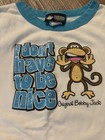 Vintage Y2k Bobby Jack Original Ringer Tee Monkey Have To Be Nice L Large 12 14