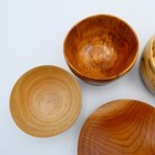Hand Turned Rustic Small Bowl Set Of 5 Various Wood Types Sizes Spalted Maple