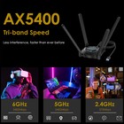 Ax5400 Wifi 6e Tri-band Long Range Usb 3 0 Wifi Adapter For Desktop Pc Laptop