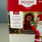 Holiday Time 6ft Reversible Santa And Snowman Christmas Inflatable Led 72in Tall