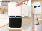 Klgo 2 4 Gallon Slim Plastic Trash Can Wastebasket 10 Liter Rectangular Doubl   