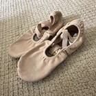 Revolution Dancewear Beige Canvas Ballet Shoes slippers With Elastic Straps