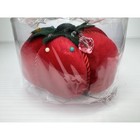 Dritz Pink Velvet Tomato Pin Cushion By Dritz  653115 Rhinestone Stem Bead Charm