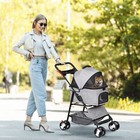 3 In 1 Pet Stroller For Small Medium Dog Cat Travel Carriage Folding Pushchair