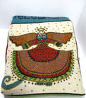 Laurel Burch Angel Cat Tapestry Throw Blanket Multicolor 50  X 60  Fringe
