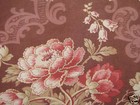 Fabric Lovely Faded Tones Antique French Floral Dark Ground Material 1 4 Yards