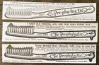 Prophylactic Pat d 1884 Tooth Brush Florence Mfg co mass  C1900s Print Ad Lot 11