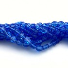 Faceted Egyptian Blue Oval Table Cut Czech Glass Beads  6mm   bcg38 