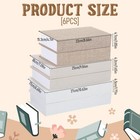 6 Pcs Faux Decorative Books Set For Home Decor Modern Linen Covered Fake Book   