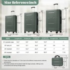 6 Piece Luggage Set lightweight Hardshell Suitcase With Double Spinner Wheels