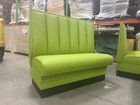 Green Restaurant Booth Double Sided  48 longx42  High Upholstered Channel Back