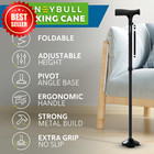 Foldable Walking Cane Men Women Adjustable Free Standing Pivot Tip Heavy Duty