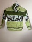 Kids Wool Llama Zip Up Sweater From Ecuador Size 6
