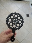 Vintage Antique Primitive Farmhouse Cast Iron Hearth Trivet Lovely Design  