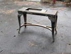 Antique Cast Iron Industrial Machine Shop Table Base Console