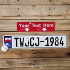 Poland  Polish  Euro European License Plate  Any Text  Custom 