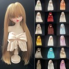 Dolls Long Straight Hair With Bangs Diy Wig For 1 3 1 4 1 6 Bjd Dolls Replace