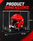 Football Helmet Display Case Full Size  Clear Acrylic Case With Black Base