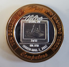 Reno Hilton Limited Edition Ten Dollar Gaming Token 3 12   999 Fine Silver Nm