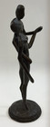 Vintage Cast Brass Abstract Couple Sculpture Modernist Lovers 10    2 Lb