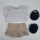 Build A Bear Clothes Angel Silver Gold White Top Tan Skirt Shoes Teddy Outfit
