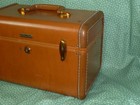 Vintage Samsonite Shwayder Bros Luggage Train Case Brown 1940s 1950s Brown Retro