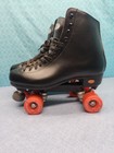 Riedell 111 Black Roller Skates Mens 11 Sure-grip Fame Red Wheels Quad Skates