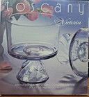 Vintage Toscany  victoria  Footed Trifle Bowl 8  Clear Glass Pedestal Dessert