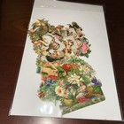 Victorian Die Cut Trade Card Scrap Cut  Under 3  Flowers Fruit People Pets